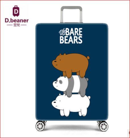 Túi bọc bảo vệ vali We Bare Bears ( màu vàng, sz L 26-28 inch)