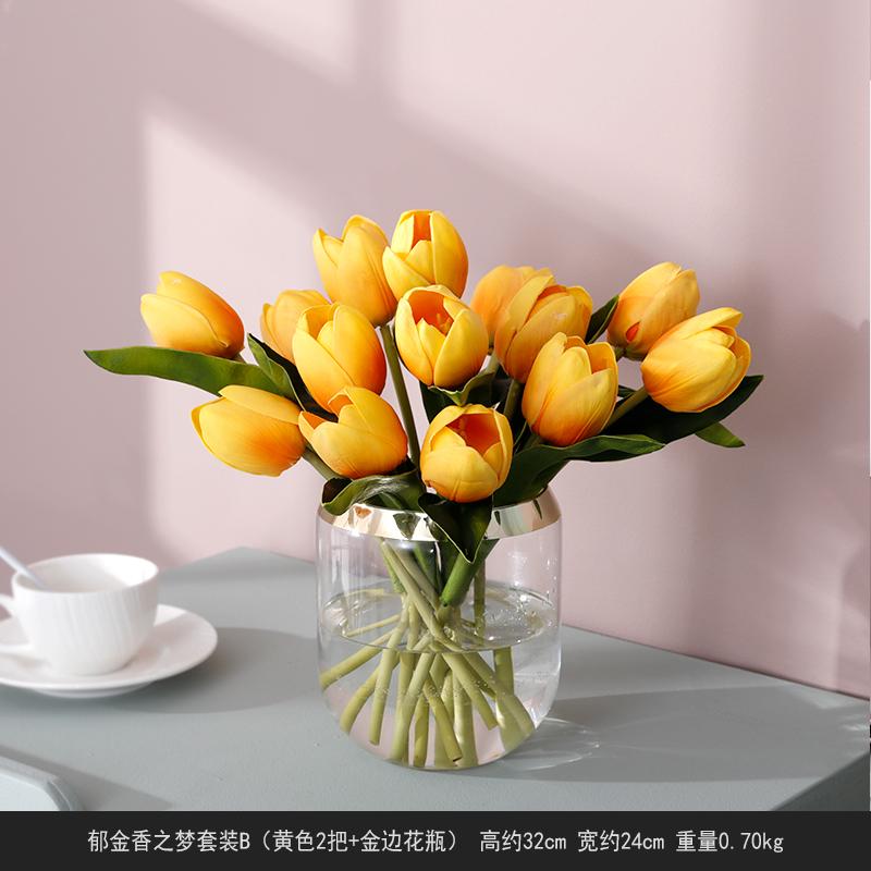 Hoa Tulip Hiện Đại Mô Phỏng Trang Trí Bó Hoa