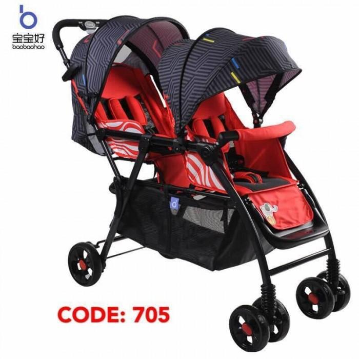 Xe đẩy đôi dọc Baobaohao 705 (ghế trước ghế sau)
