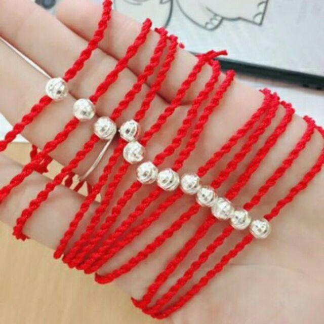 Sỉ combo 20 chỉ đỏ bi bạc may mắn