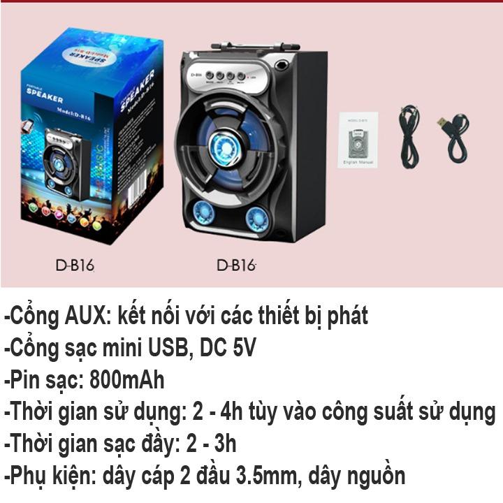 [HCM]Loa Bluetooth xách tay D-B16