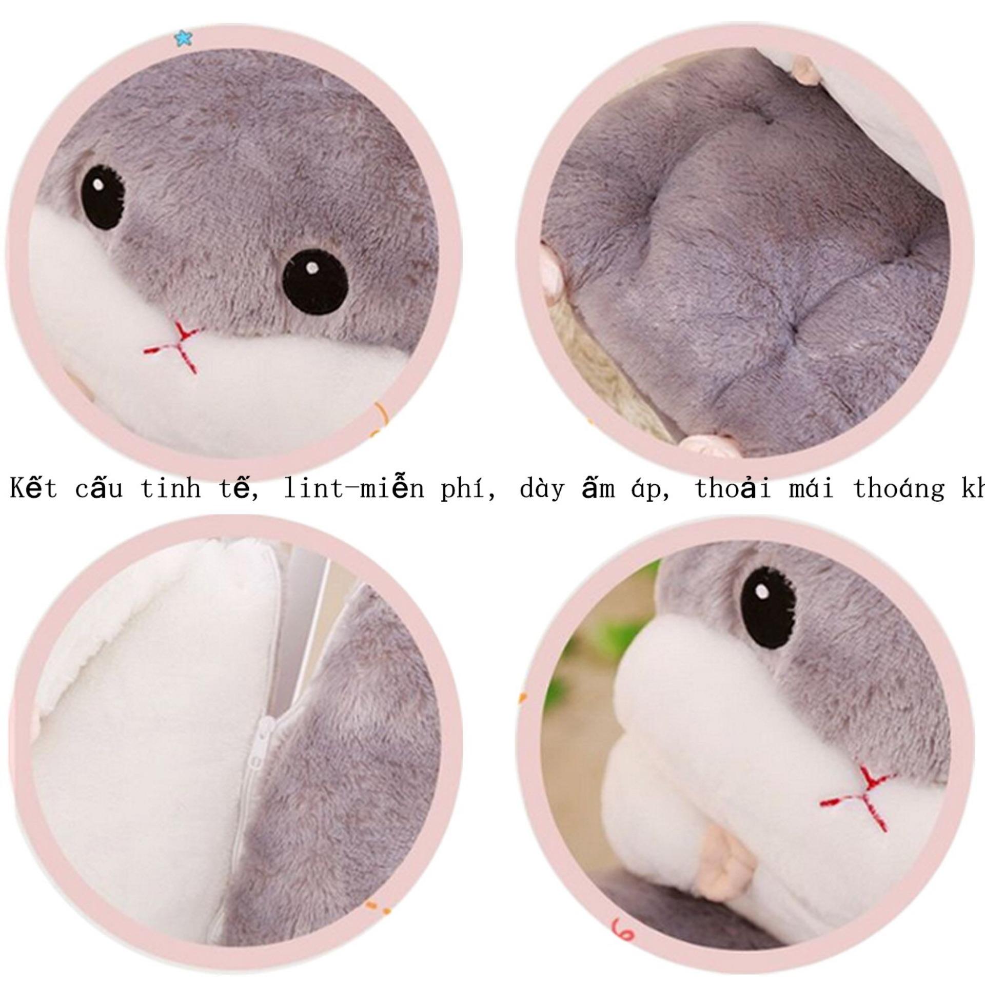 Đệm Gối Mặt Lưng Hamster có thể tháo rời(Xám) - Hàng Quốc Tế