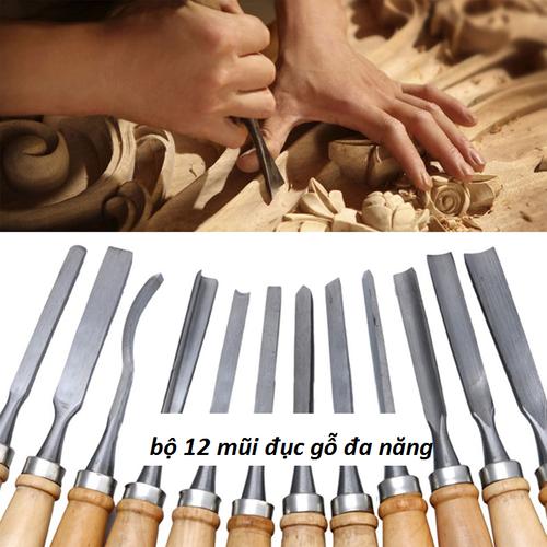 Bộ 12 mũi đục gỗ