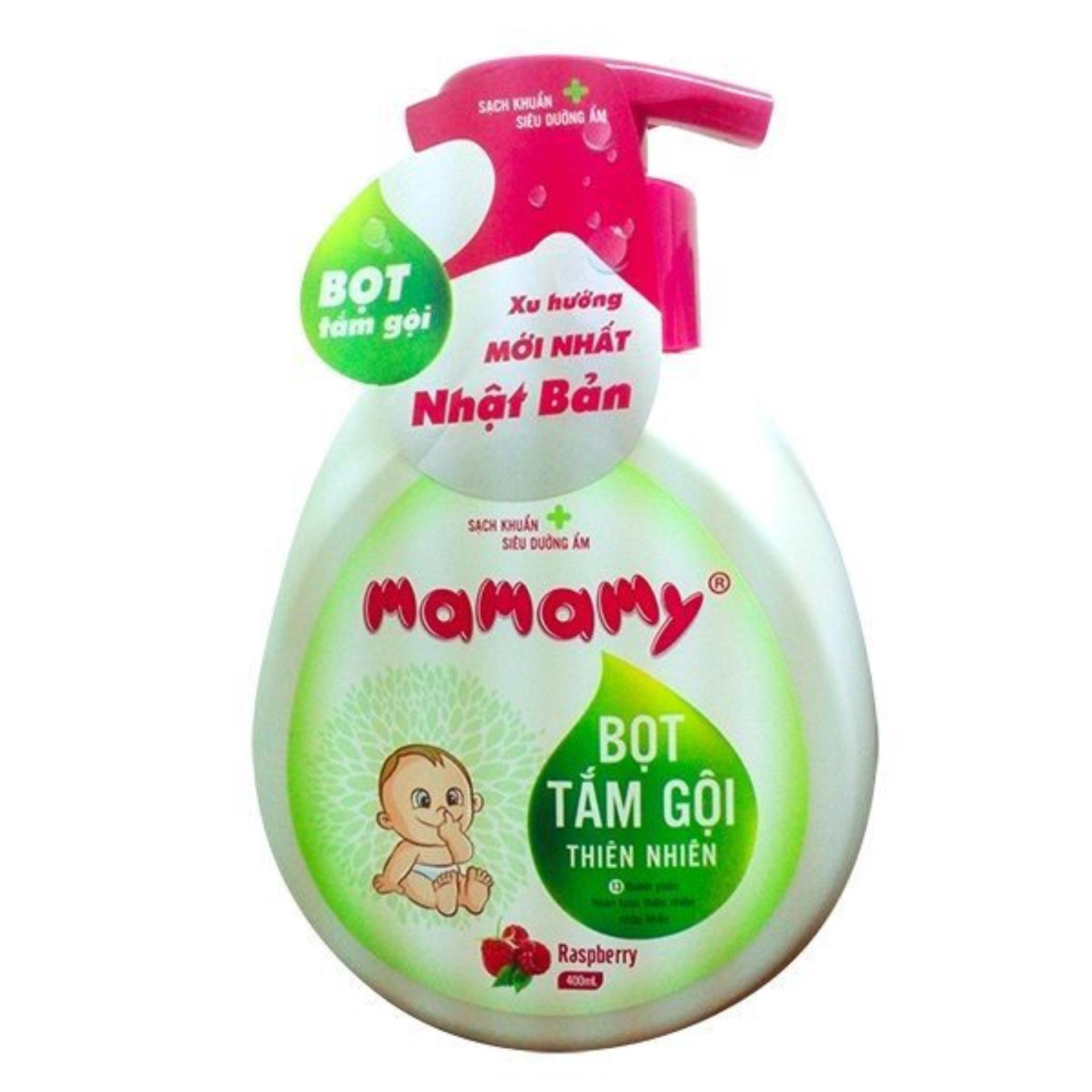 [HCM]Bọt tắm gội Mamamy Raspberry 400ml