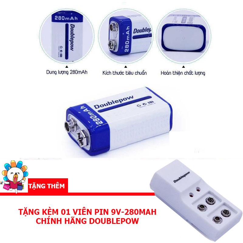 Combo Pin 9V-280mAh Doublepow chuyên dụng + Tặng kèm bộ sạc DP-B09
