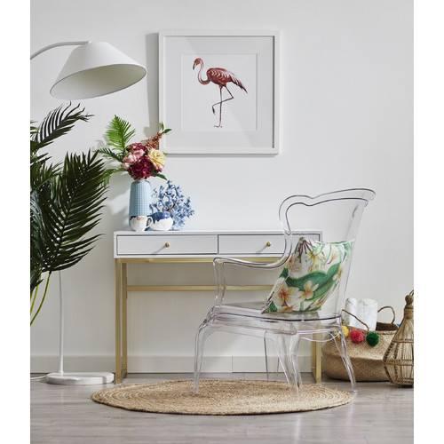 Thảm lót sàn đan lục bình hình tròn Smile Decor phong cách vintage - D80cm