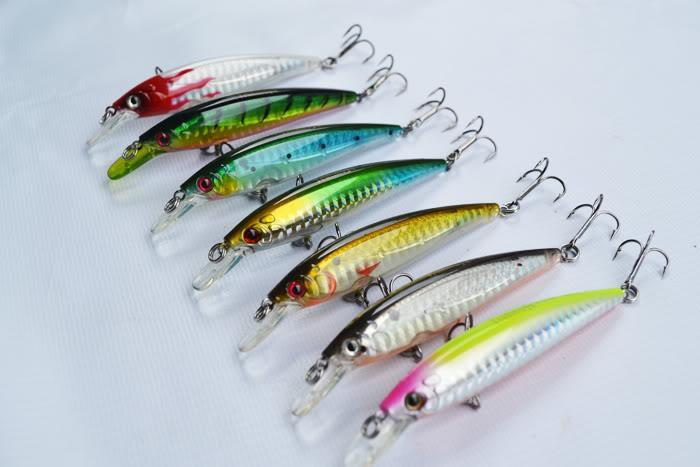 Mồi chìm chậm Mồi giả chìm Minnow Mồi mồi 5 / 7 / 10 / 14.5g Mồi nhựa siêu dài Mồi cứng Bionic Mồi câu