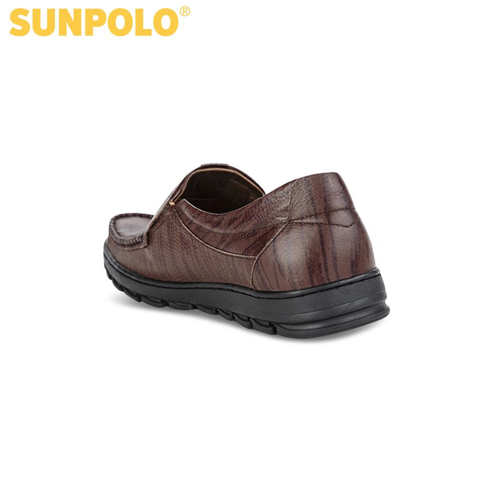 Men Loafer Leather Shoes SUNPOLO SOS506DN (Black, Brown)