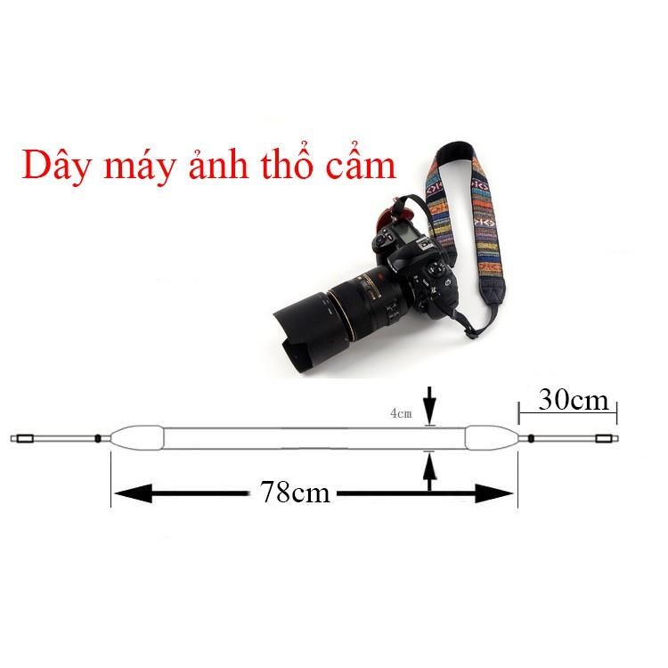 [HCM]Dây đeo máy ảnh kiểu thổ cẩm