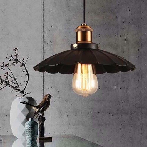 Chao đèn thả đui đồng kiểu đèn bão TBD866 (Đen)
