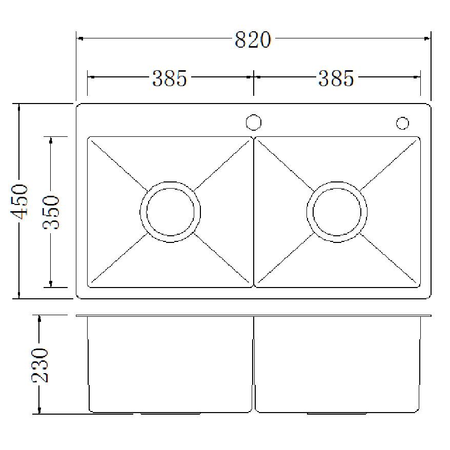 Chậu rửa chén Handmade Inox SUS 304 Eurolife EL-C21 (Trắng bạc)