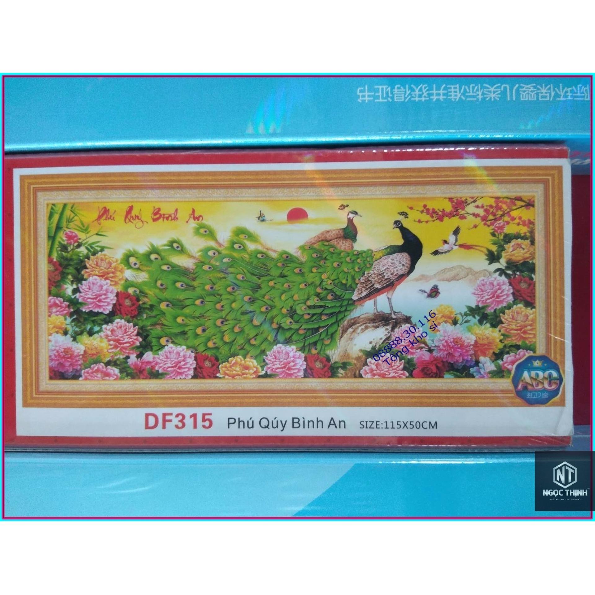 Tranh đính đá phú quý bình an DF315-Ngọc Thịnh