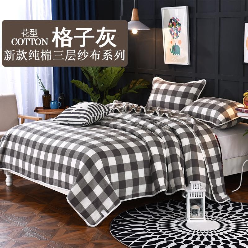 100% Cotton Đơn Chiếc 3 Tầng Duy Nhất Chăn Ga Trải Giường