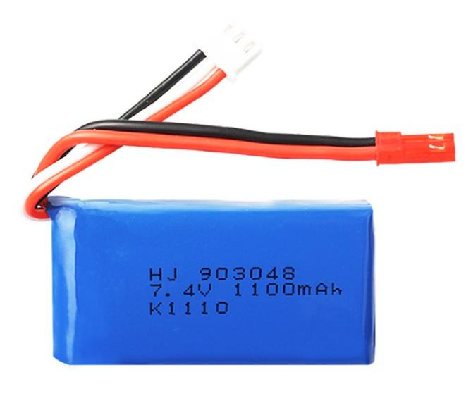 Pin Lipo 7.4V dung lượng 1100mAh cổng JST