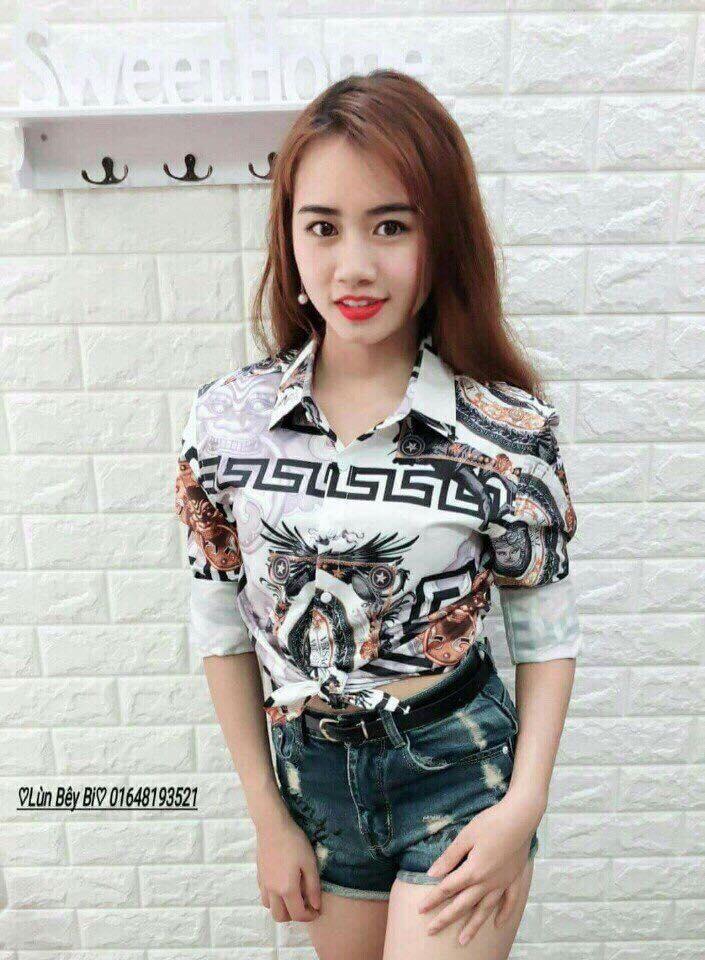 Áo sơ mi 3d nữ phi lụa cao cấp thời trang lyly shop vip ms427