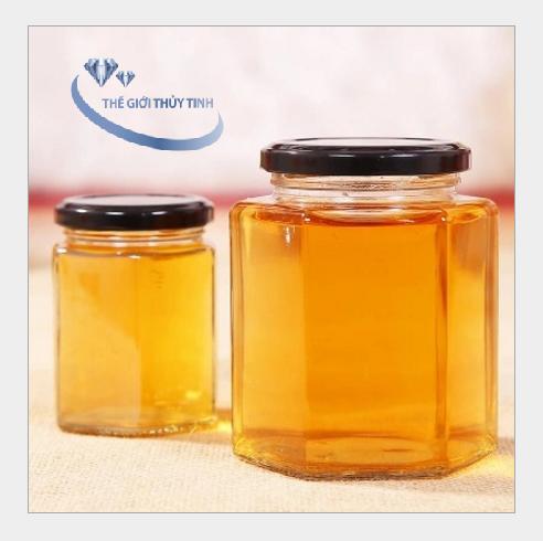 [HCM]HŨ THỦY TINH LỤC GIÁC ĐỰNG THỰC PHẨM 100ML