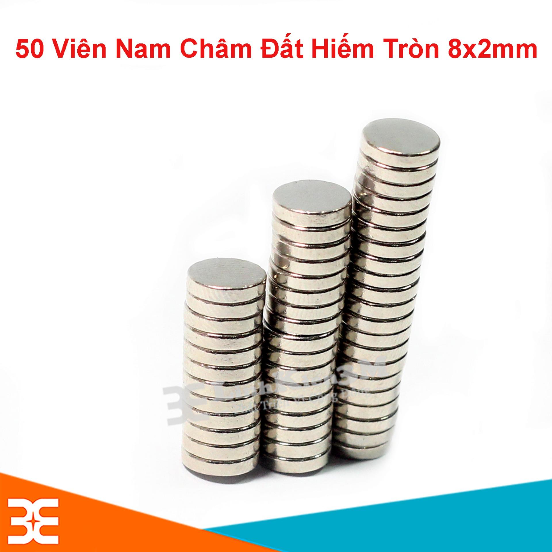 Bộ 50 Viên Nam Châm Đất Hiếm 8x2mm