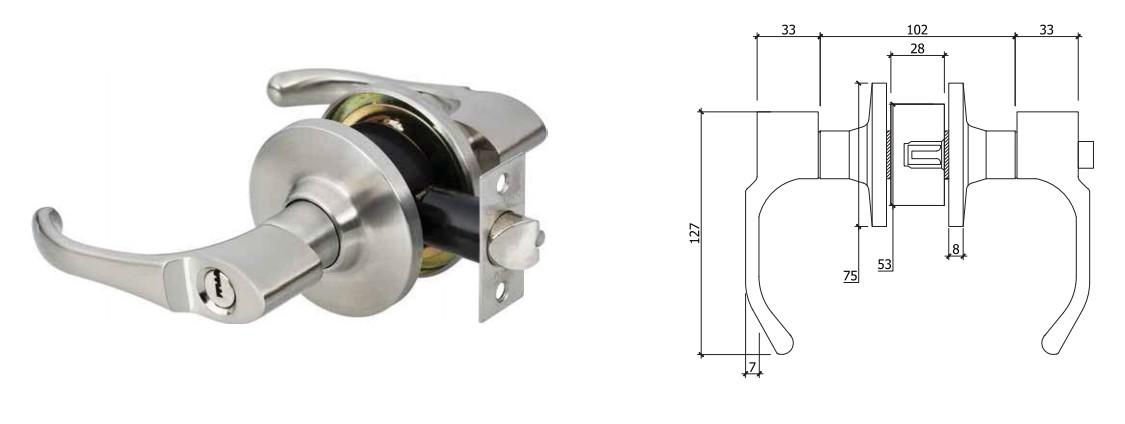 [HCM]Khóa tròn gạt VICKINI 31683.001 AC (Màu Nâu)