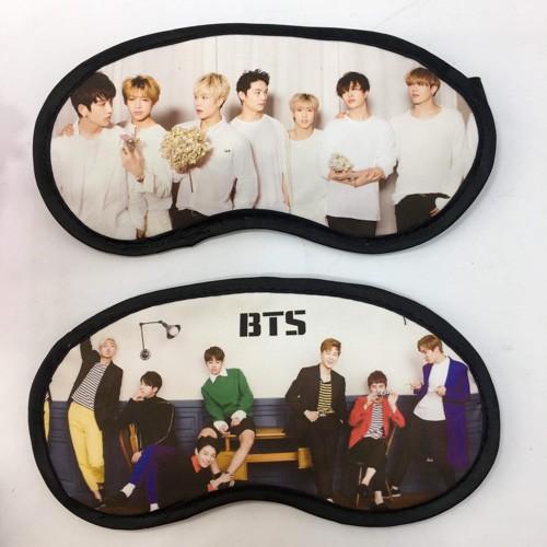 Combo 2 vòng tay BTS trắng đen + 01 Bịt mắt ngủ BTS