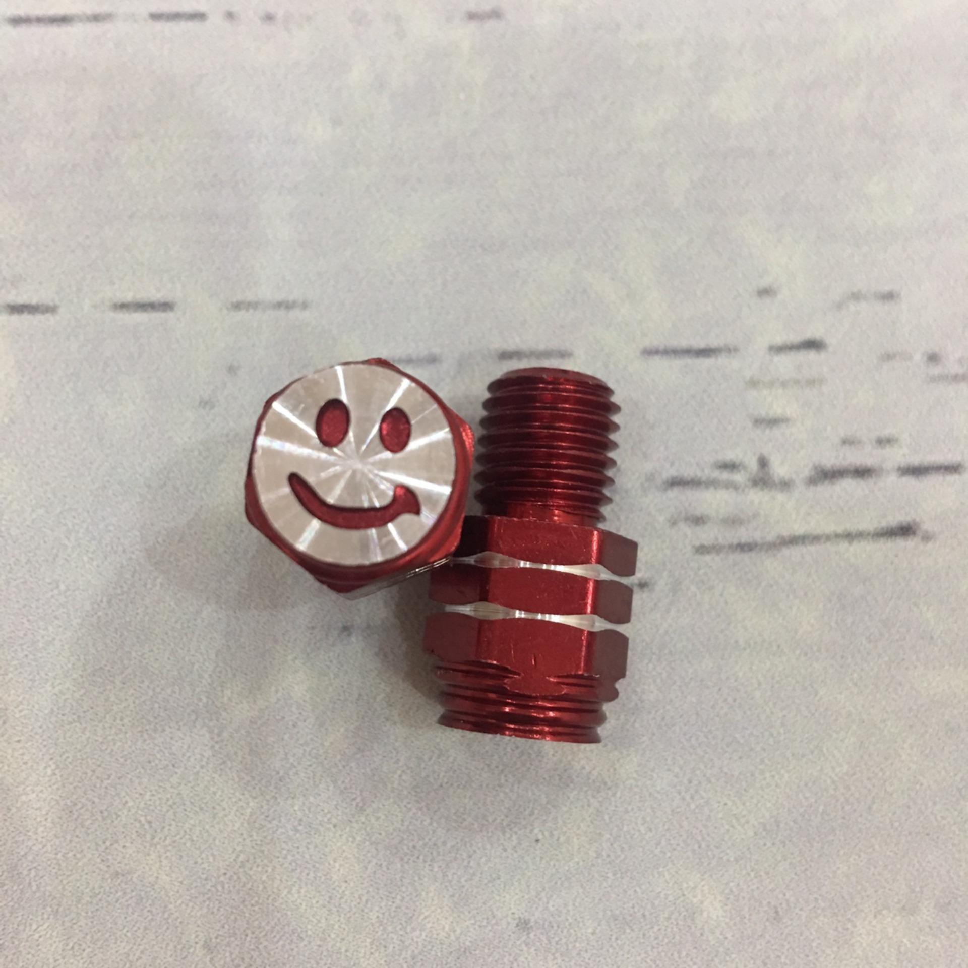 Tạo điểm nhấn cho chiếc xe của bạn với ốc chân gương hình mặt cười chất liệu hợp kim cao cấp OX6-SDK-ĐỎ