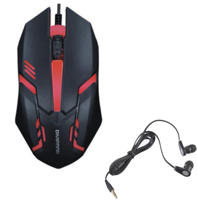 Chuột chơi game có dây Hub Usb Magic Mouse W-18 (Đen) + Tặng 1 tai nghe cực bass