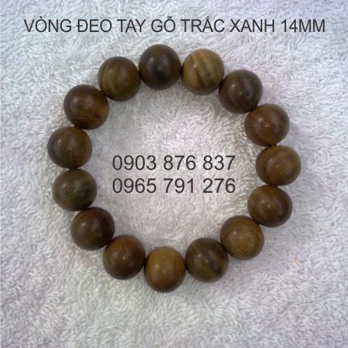[HCM]VÒNG GỖ TRẮC XANH 14MM