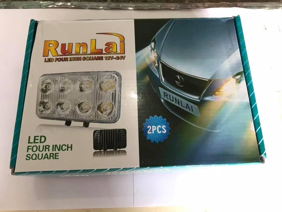 [Miễn Phí Vận Chuyển] Đèn Gầm led Bar siêu sáng 8 mắt mèo runlai (vàng)