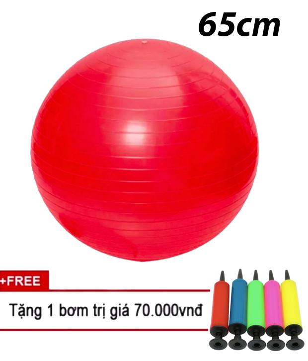 Bóng tập yoga 65cm trơn (Đỏ)