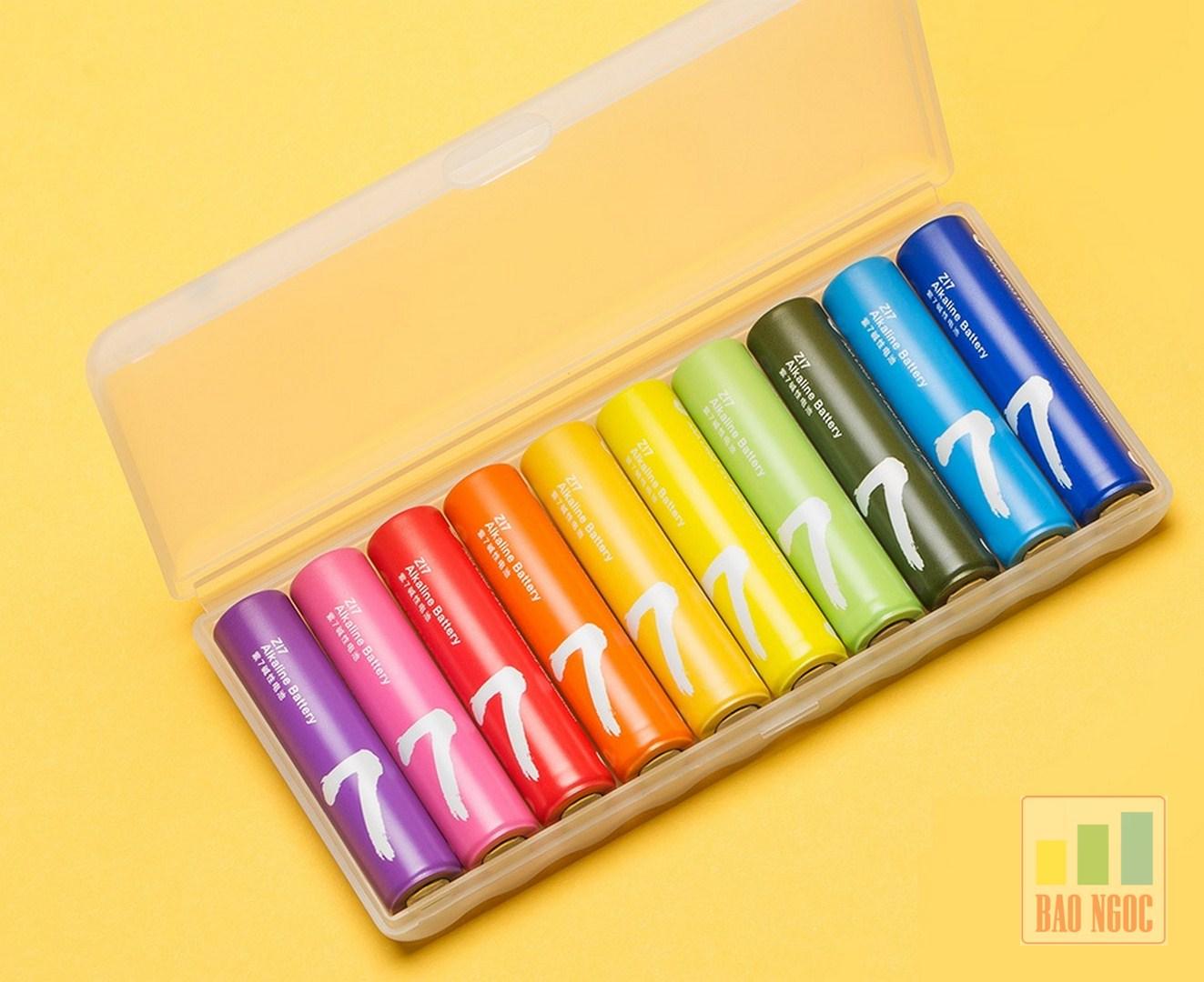 Pin tiểu số 7 rainbow AA chống chảy axit