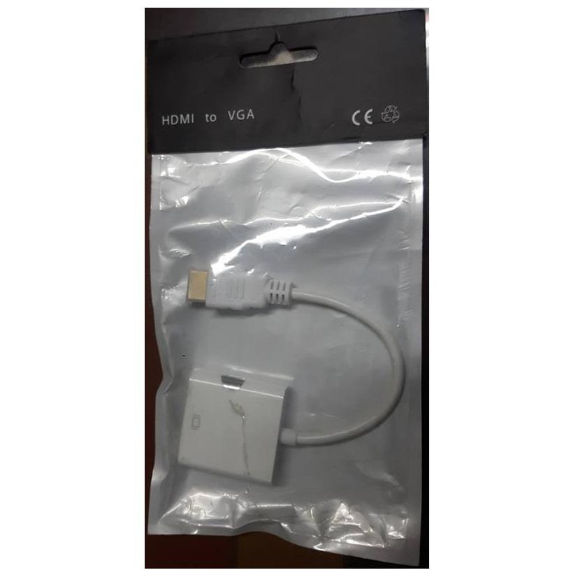 Cáp chuyển đổi HDMI sang VGA HDMI To VGA Adapter (Trắng)