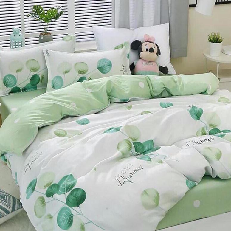 BỘ CHĂN GA GỐI CÀNH LÁ + RUỘT CHĂN HÈ.