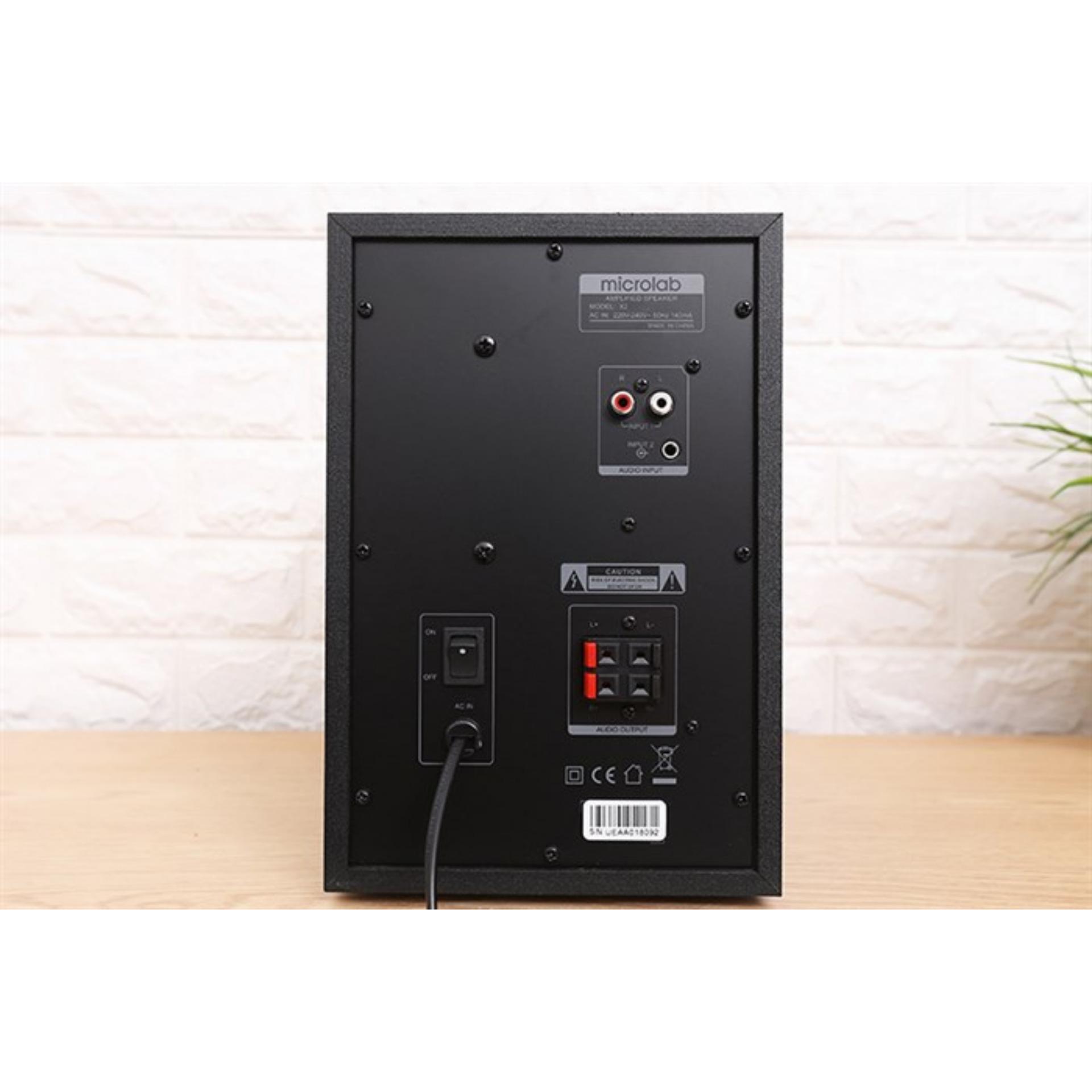 Loa máy tính Microlab X-2 (2.1) 46W (Đen) - Hàng Chính Hãng