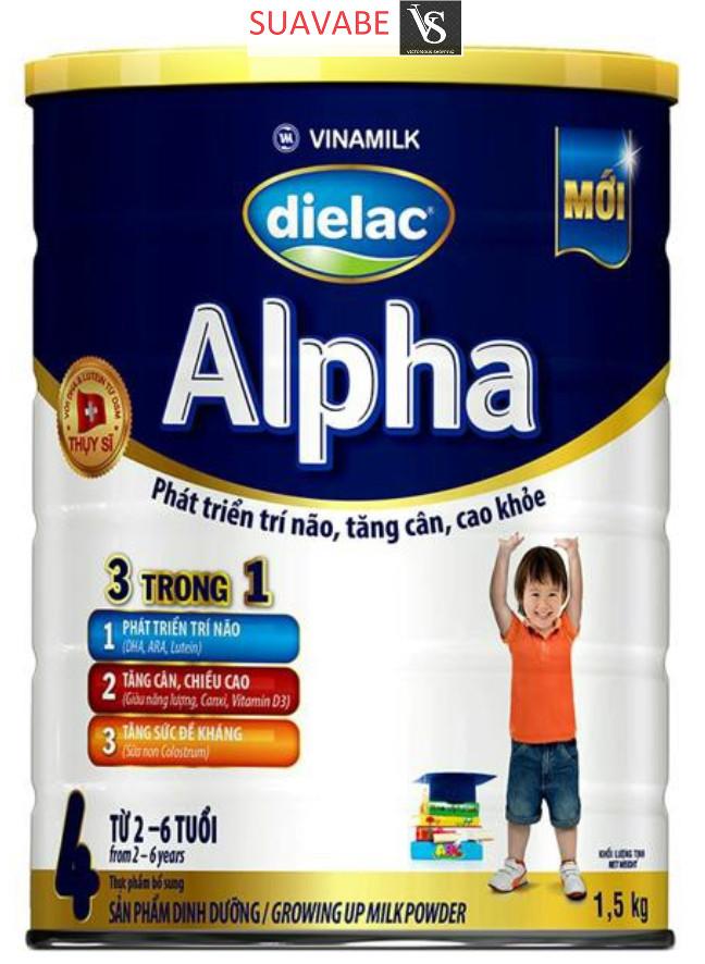 Sữa bột Vinamilk Dielac Alpha Step 4 1.5kg (Hộp thiếc)