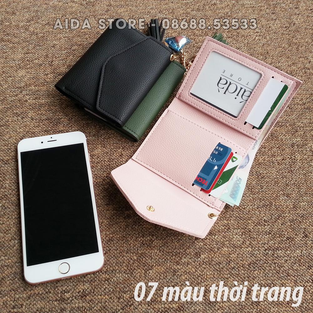 [HCM]Ví nữ MINI thời trang nắp gập tua rua - LetN
