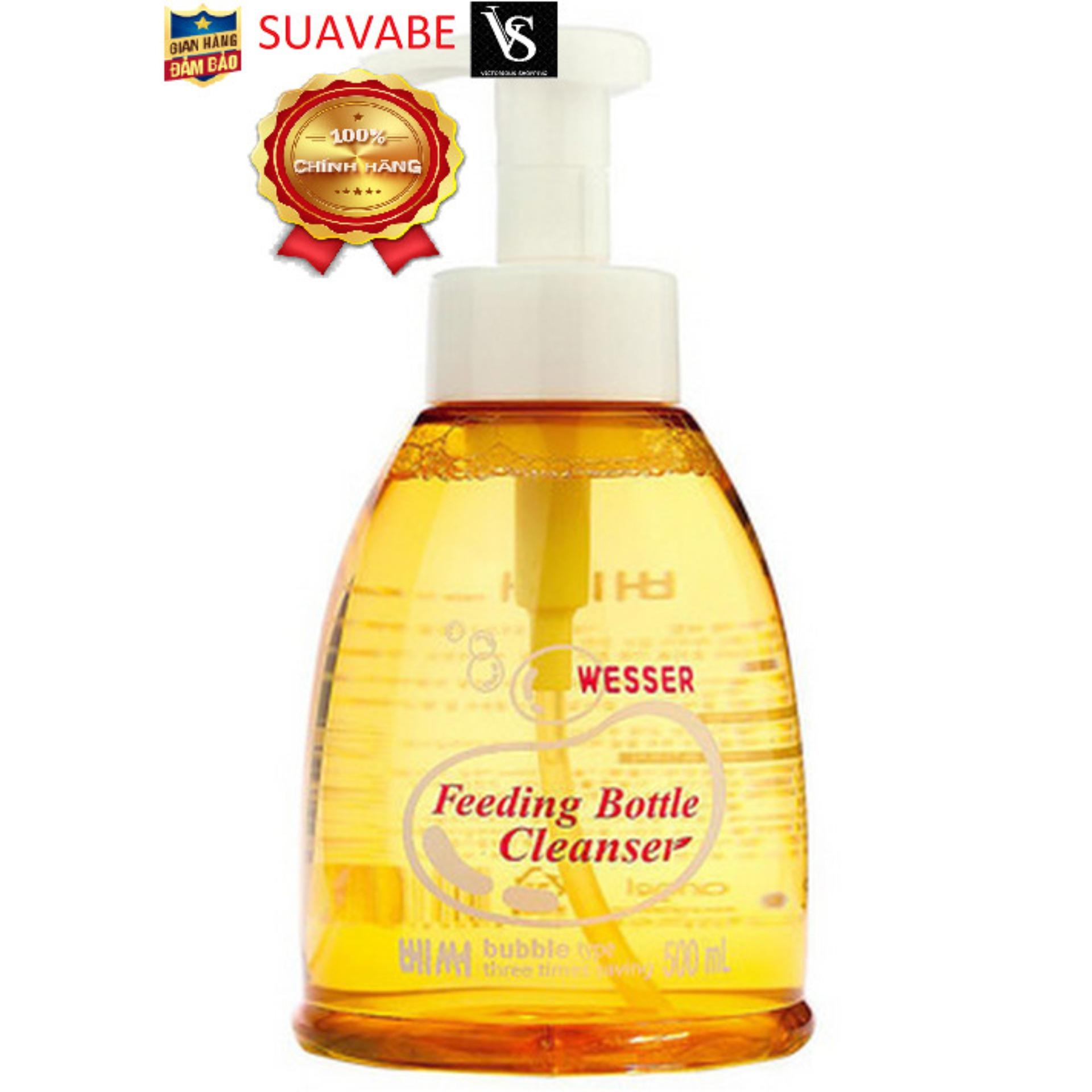 Nước rửa bình sữa Wesser dạng chai 500ml (Nhập khẩu)