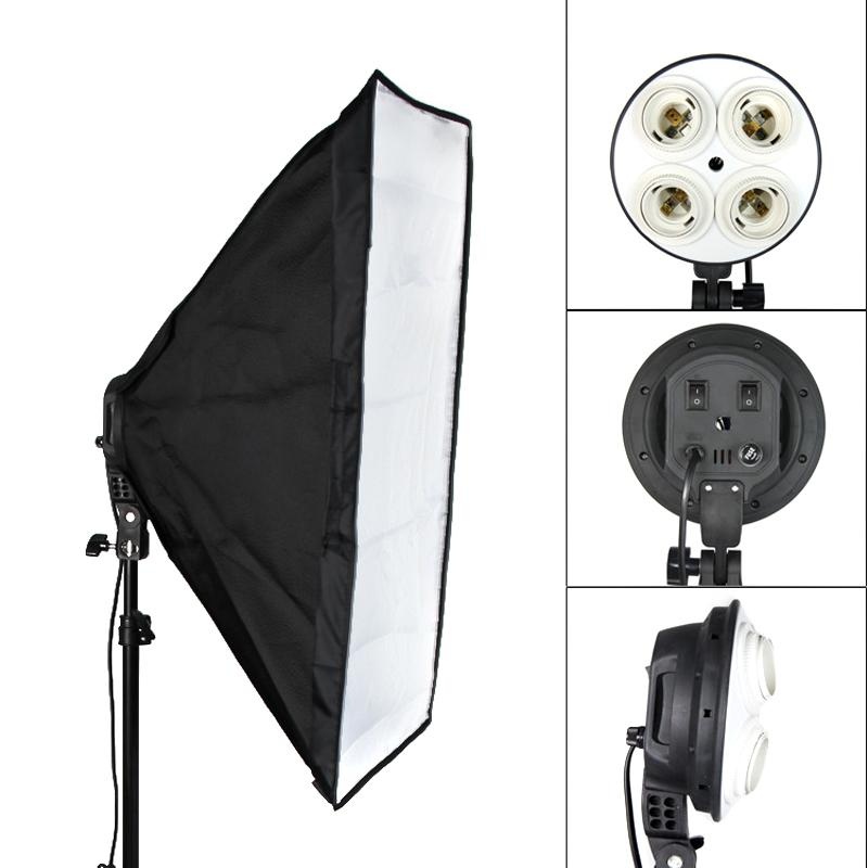[HCM]Combo đui đèn 4 và softbox 50x70cm