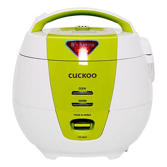 Nồi cơm điện Cuckoo CR-0661 1L (Trắng phối cam) - Hàng nhập khẩu