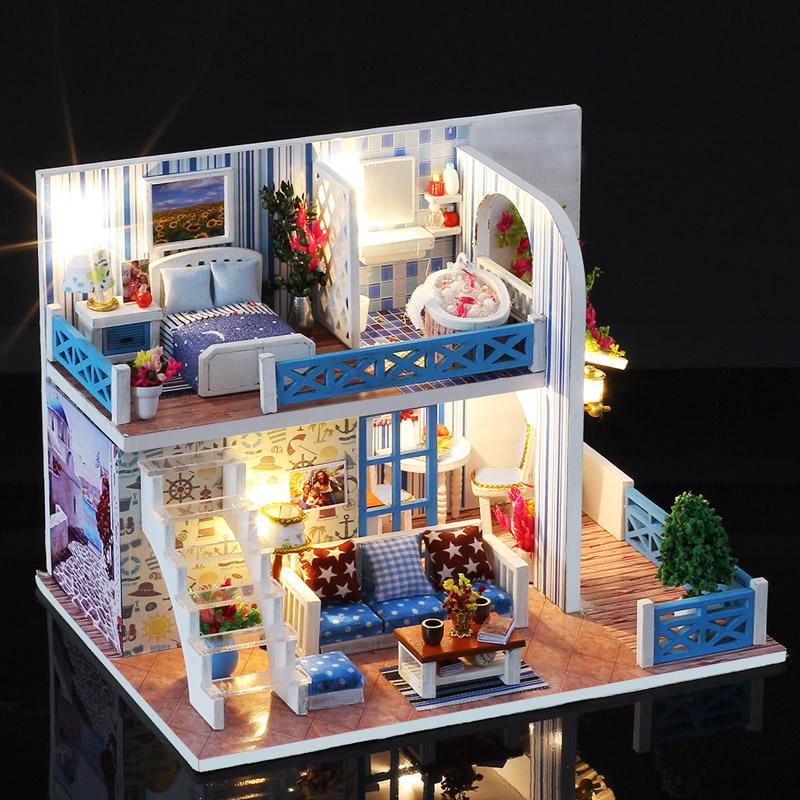 Nhà Búp Bê Barbie bằng gỗ lắp ráp Home Of Helen ( Tặng Mica) Quà tặng sinh nhật, đồ chơi cho bé