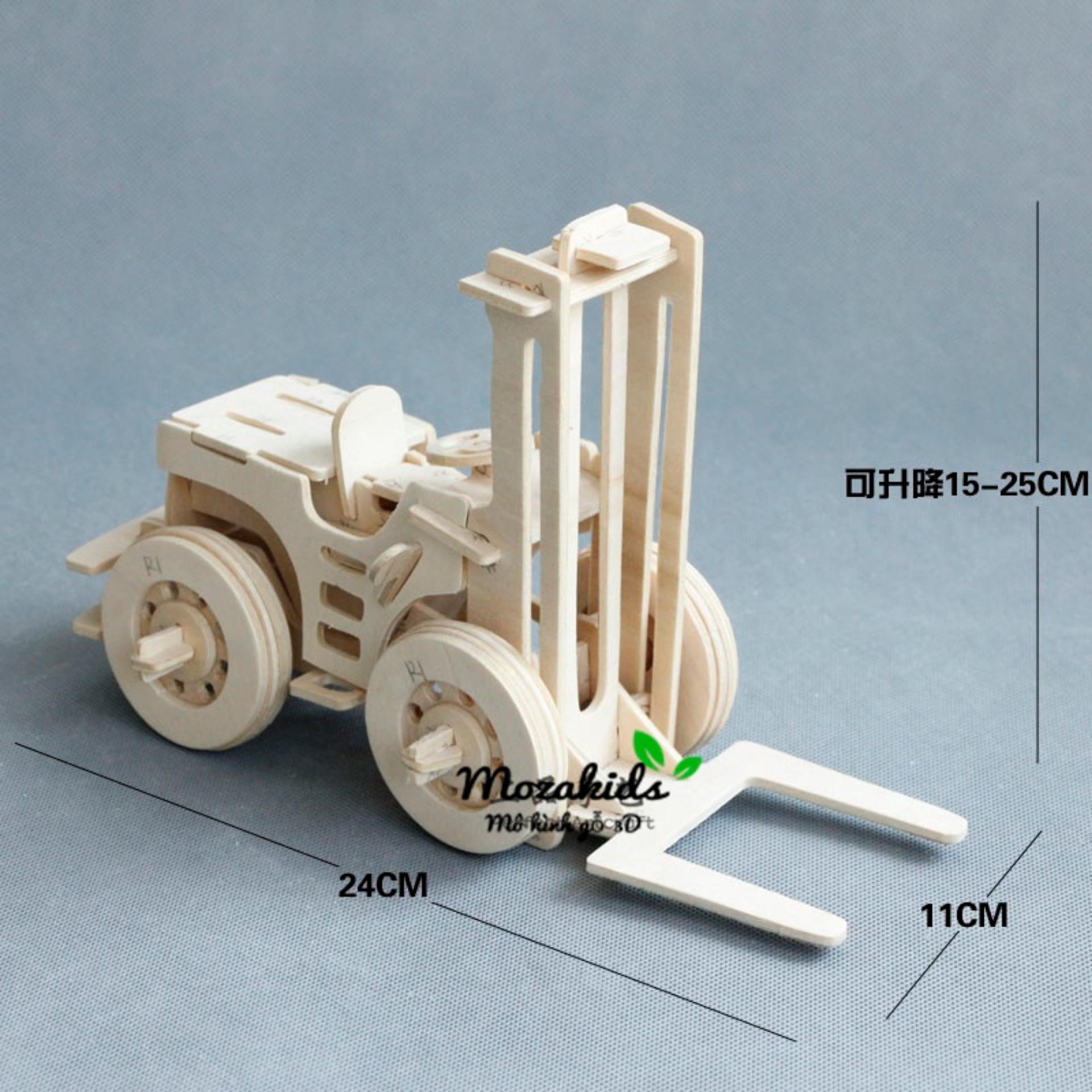 Đồ chơi lắp ráp gỗ 3d mô hình xe nâng