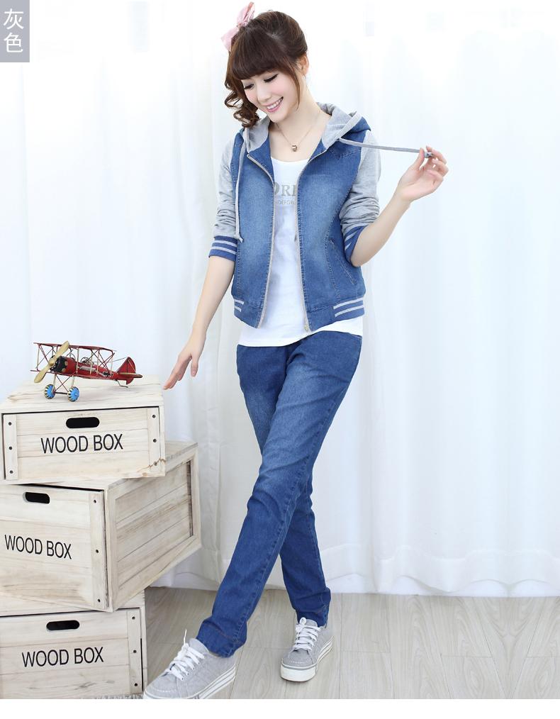 ÁO KHOÁC JEAN NỮ PHỐI NÓN AK534