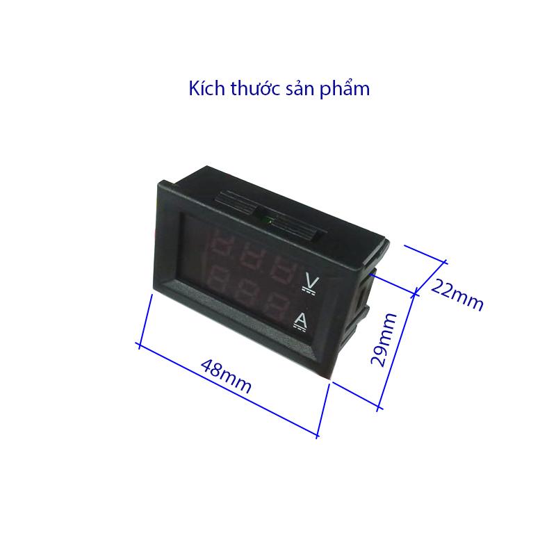 Đông hồ đo Vôn kế 0-100V và Ampe kế 10A