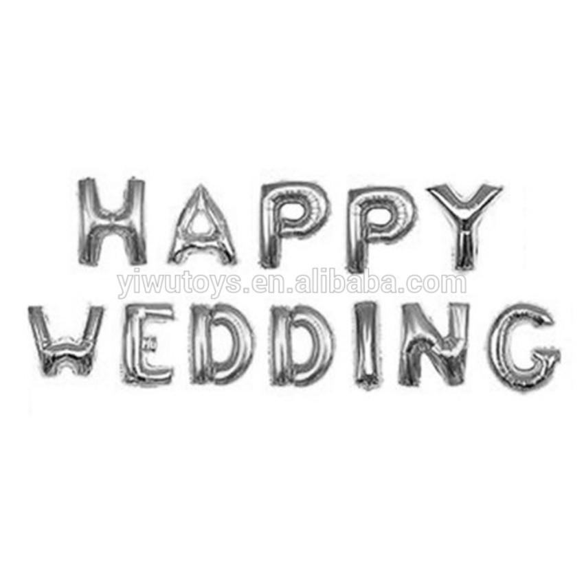 Bộ chữ happy wedding ( các màu)