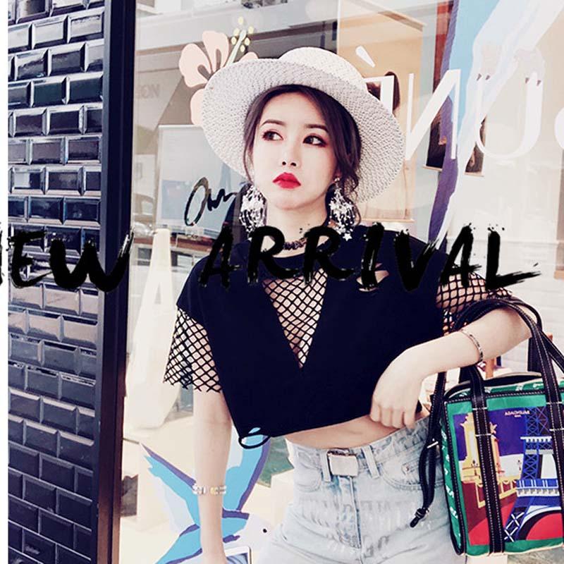 [HCM]áo crop top tay lưới Mã: AX3636.
