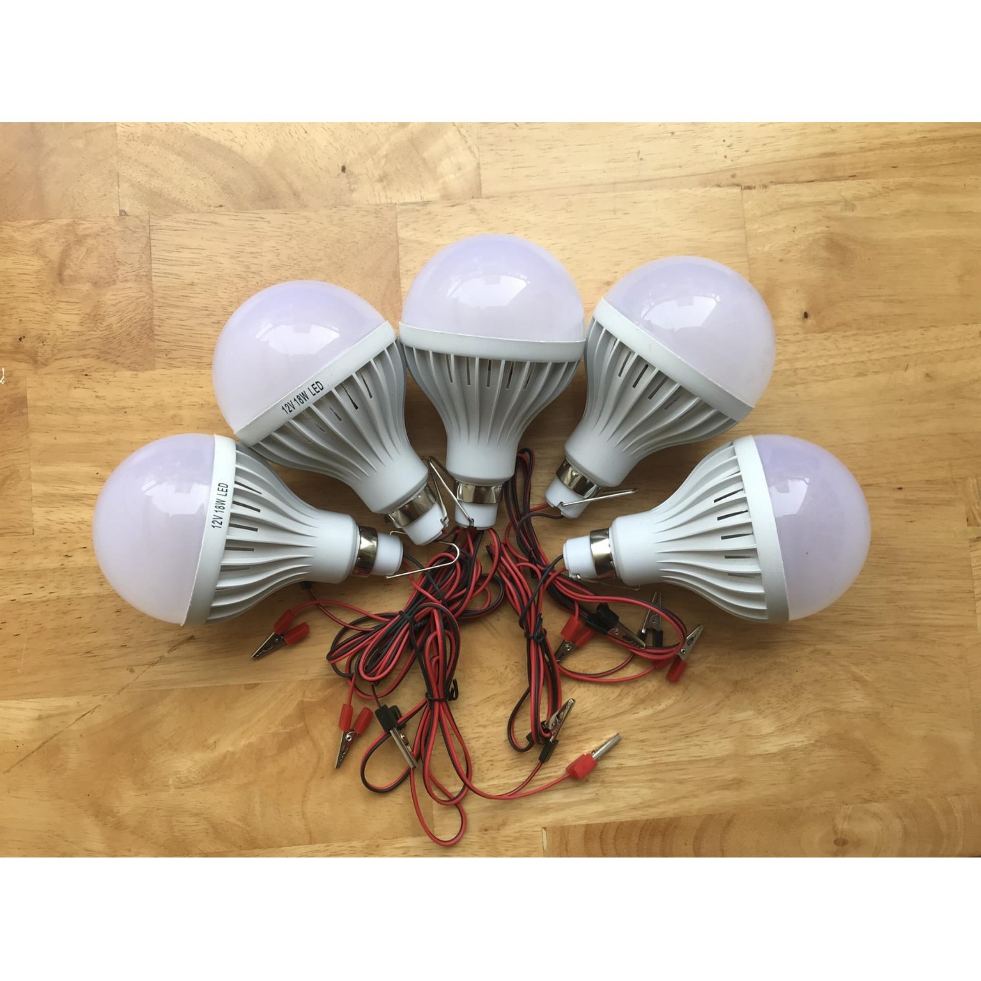 Bộ 5 đèn led bulb 12V-7W sáng trắng