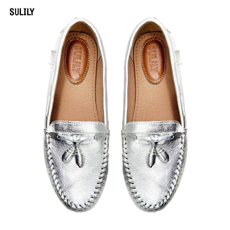 Giày Mọi Nữ Da Bò Nơ Sulily