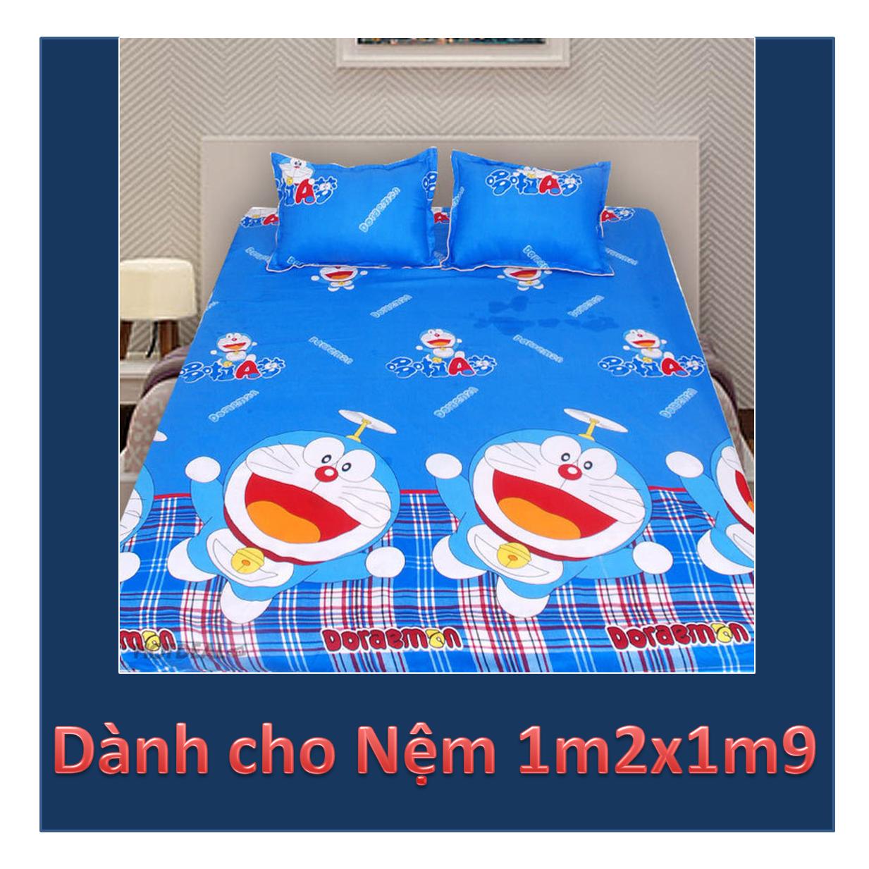 Bộ ga gối bọc doremon drmcotton01