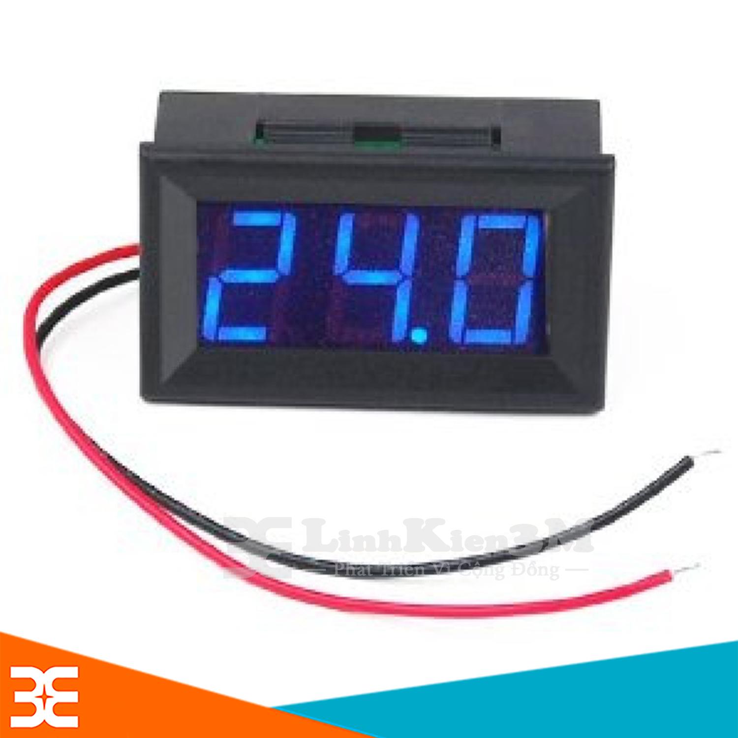 Vôn Kế Điện Tử 0.56inch 3.5-30VDC ( Xanh Dương )