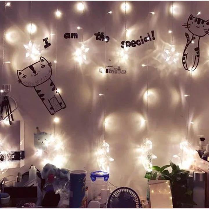 Đèn led rèm trăng sao