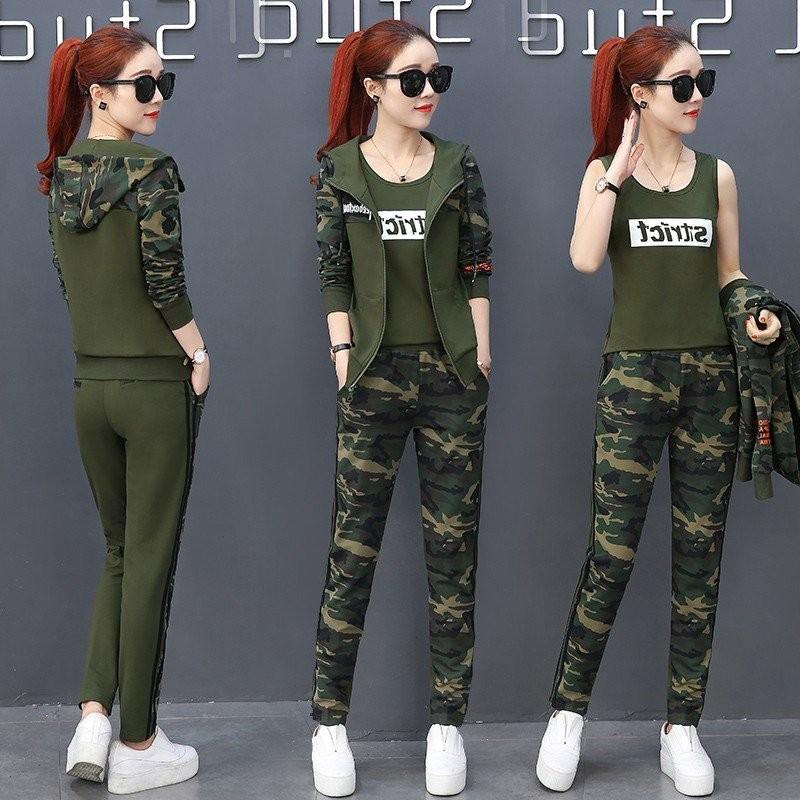 [HCM]Bộ đồ thể thao thu đông cao cấp 3 món phối lính
