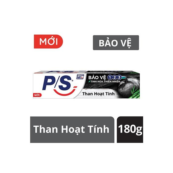 Combo 4 Kem đánh răng P/S bảo vệ 123 than hoạt tính 180g đen